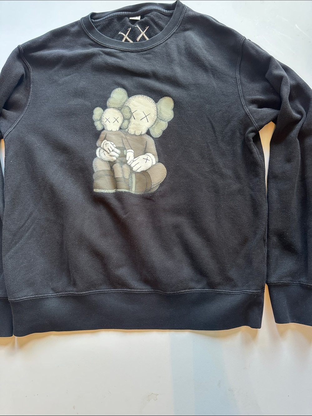 UNISEX Uniqlo -Kaws Black Crewneck Sweater